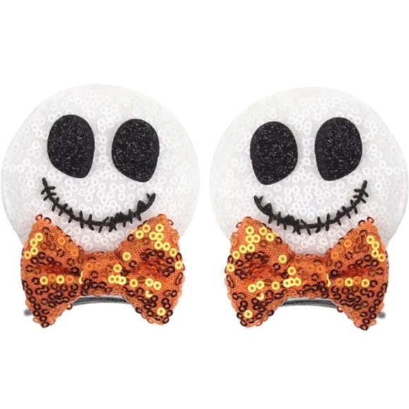 Jack Skellington Mickey Mouse hair clips🌟Disney The Nightmare before Christmas - Picture 1 of 3